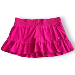 NIKE FIT-DRY HOT PINK RUFFLE TENNIS PICKLEBALL GOLF SKORT. WOMEN’S SIZE SMALL